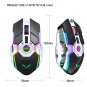 Rechargeable 2.4G Wireless Gaming Mice with USB Receiver and RGB Colors Backlit for Laptop,Computer 