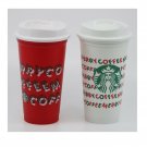 Starbucks holiday cups red & white sets
