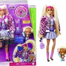 Barbie Extra Doll #8 in Pink Sparkly Varsity Jacket with Furry Arms-Pre order
