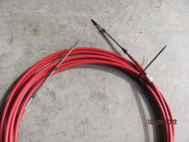 Morse 3300 Series 30' Control Cable Red Jacket Stainless N.O.S.