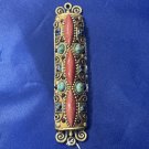 Metal Multi Stones Mezuzah