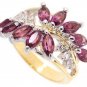 Flower 3.5 ct created Amethyst diamond CZ ring