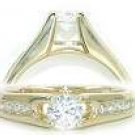 Genuine 1/3 Ct Diamond Solid 14K Gold or Silver CZ Engagement Ring