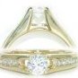 Genuine 1/3 Ct Diamond Solid 14K Gold or Silver CZ Engagement Ring