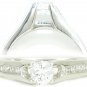 Genuine 1/3 Ct Diamond Solid 14K Gold or Silver CZ Engagement Ring