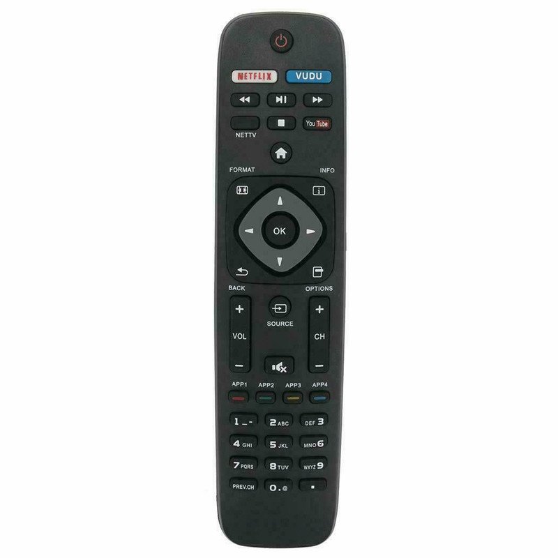 New Remote NH500UP for Philips Smart TV Netflix Vudu 50PFL5601/F7 55PFL5602/F7