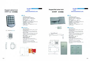 cabinet lock, opened by User code or Master code