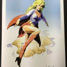 LOOK--SUPERGIRL SOARS! Awesome DC Superhero SIGNED Print by Mike Hoffman!