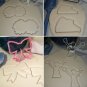 CHEERLEADING CHEERLEADER CHEER CAPTAIN TEAM SET OF 4 COOKIE CUTTERS BAKING TOOL 3D USA PR1489