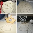 FAIRY TALE PRINCESS MAKE BELIEVE SET OF 4 COOKIE CUTTERS BAKING TOOL 3D PRINTED MADE IN USA PR1487