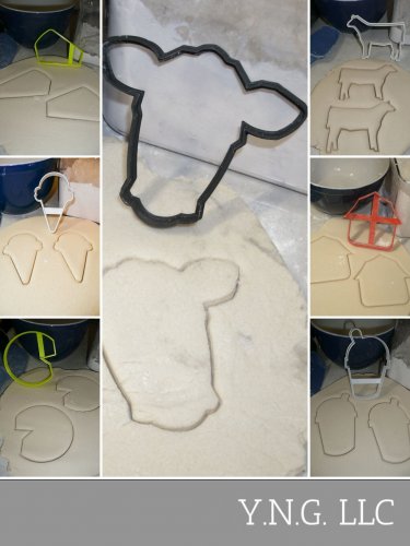 DAIRY FARM 4H CLUB COWS FARMERS CHEESE MILK SET OF 7 COOKIE CUTTERS BAKING TOOL 3D USA PR1475