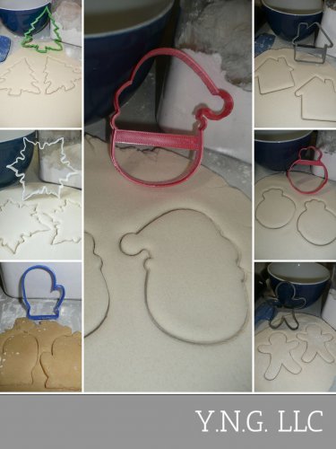 COTTAGE AT THE NORTH POLE SANTA CLAUS SET OF 7 COOKIE CUTTERS BAKING TOOL 3D USA PR1471