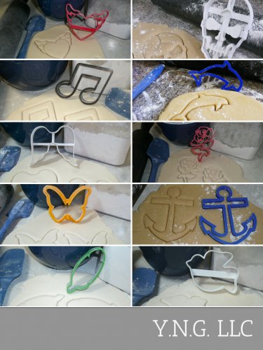 TATTOO DESIGNS INK ART ARTIST SET OF 10 COOKIE CUTTERS BAKING TOOL 3D USA PR1467