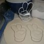 MICKEY MINNIE MOUSE COUNTING GLOVE HANDS ONE 1 TWO 2 COOKIE CUTTER USA PR1334