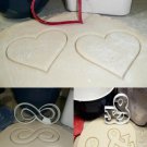 FOREVER LOVE HEART INFINITY AMPERSAND ENGAGEMENT COOKIE CUTTER USA PR1323