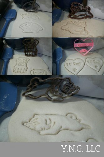 PUG LOVER WRINKLY DOG BREED PET PUP PUPPY CURLY TAIL COOKIE CUTTER USA PR1308
