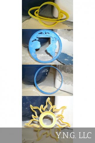 SOLAR SYSTEM ASTRONOMY SCIENCE SPACE PHYSICS SUN PLANET COOKIE CUTTER USA PR1298