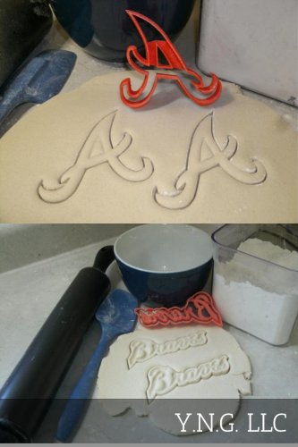 ATLANTA BRAVES MLB TEAM LOGO BASEBALL AMERICAN BALL SET COOKIE CUTTER USA PR1291