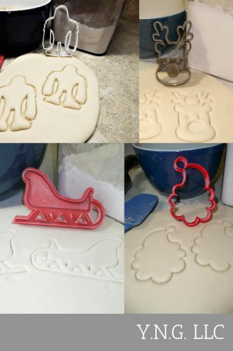 RUDOLPH THE RED NOSED REINDEER SANTA CLAUS SLEIGH YETI COOKIE CUTTER USA PR1284