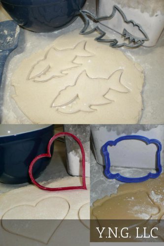 LOVE BITES VALENTINES DAY HEART PLAQUE FRAME SHARK MAMMAL COOKIE CUTTER PR1211