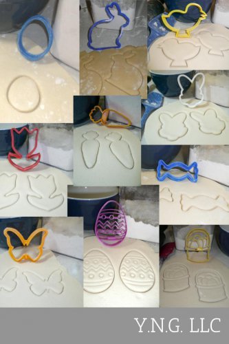 EASTER PASCHA CELEBRATION SPRING EGG BASKET BUNNY EARS COOKIE CUTTER PR1177
