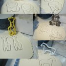 Zoo Animals Animal Park Safari Menagerie Set Of 5 Cookie Cutters USA PR1171