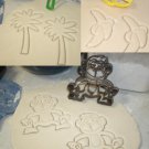 Monkey Palm Tree Banana Fruit Ape Baboon Set Of 3 Cookie Cutters USA PR1170