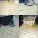 Rainy Day Showers Rain Boot Umbrella Cloud Set Of 4 Cookie Cutters USA PR1165