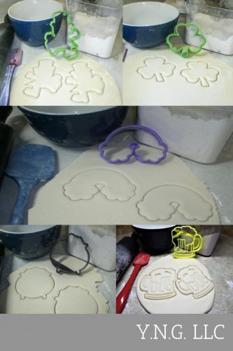 Saint Patrick's Day Shamrock Leprechaun Set Of 5 Cookie Cutters USA PR1161