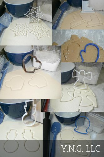 Winter Snow Globe Snowflake Angel Skate Cocoa Set Of 7 Cookie Cutters USA PR1115