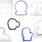 Winter Snow Globe Snowflake Angel Skate Cocoa Set Of 7 Cookie Cutters USA PR1115