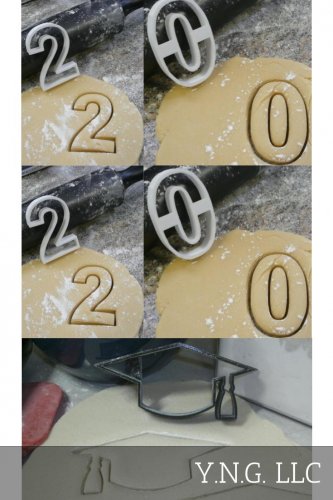 Graduation Year 2020 Numbers Cap Tassel Set Of 5 Cookie Cutters USA PR1112