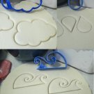 Water Cycle Cloud Raindrop Ocean Wave Set Of 3 Cookie Cutters USA PR1107