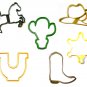 Wild West Cactus Cowboy Hat Boot Sheriff Set Of 6 Cookie Cutters USA PR1105