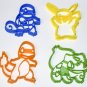 Pokemon Starter Kit Original Four Pikachu Set Of 4 Cookie Cutters USA PR1101