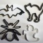 Spooky Creatures Halloween Ghost Bat Spider Set Of 4 Cookie Cutters USA PR1097
