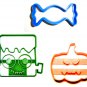 Trick Or Treat Halloween Frankenstein Pumpkin Set Of 3 Cookie Cutters USA PR1096