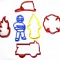 Fireman Sam Animated Kids Series Firefighter Set Of 6 Cookie Cutters USA PR1093