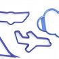 Airplane Plane Aircraft Wings Logo Flying Set Of 4 Cookie Cutters USA PR1076
