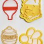 Winnie The Pooh Bee Hunny Honey Pot Balloon Set Of 4 Cookie Cutters USA PR1064
