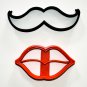 Mr And Mrs Lips Mustache Bridal Shower Set Of 2 Cookie Cutters USA PR1063