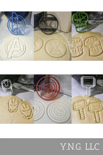 Avengers Superheroes Marvel Characters Logos Set Of 6 Cookie Cutters USA PR1051