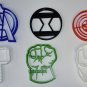 Avengers Superheroes Marvel Characters Logos Set Of 6 Cookie Cutters USA PR1051