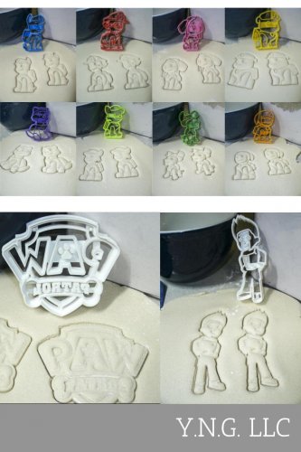 Paw Patrol Dogs Rescue Pups Marshall Chase Set Of 10 Cookie Cutters USA PR1050