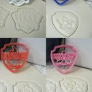 Paw Patrol Logo Badges Shields Tags Set Of 4 Cookie Cutters USA PR1047