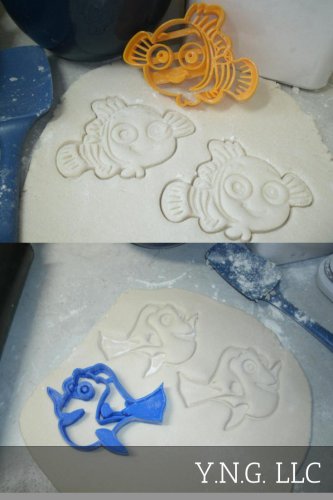Finding Dory Nemo Fish Kids Cartoon Set Of 2 Cookie Cutters USA PR1046