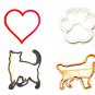 Rescue Pets Are Best Dog Cat Paw Heart Set Of 4 Cookie Cutters USA PR1042