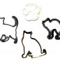 Cat Lover Cats Kitten Kitty Paw Print Set Of 4 Cookie Cutters USA PR1040