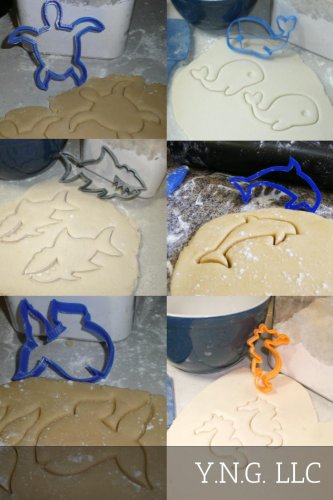 Aquarium Ocean Creatures Fish Sea Horse Shark Set Of 6 Cookie Cutters USA PR1036