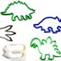 Dinosaurs Outlines T-Rex Triceratops Print Set of 5 Cookie Cutters USA PR1033